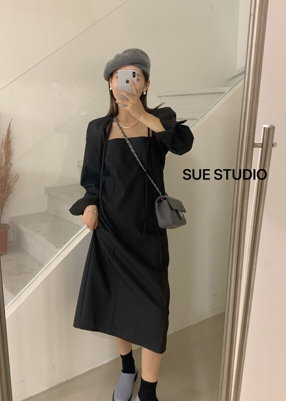 New for winter!  【SUE STUDIO】Korean Simple Jacket + Slim Fit Skirt Suit N66807# ZJY