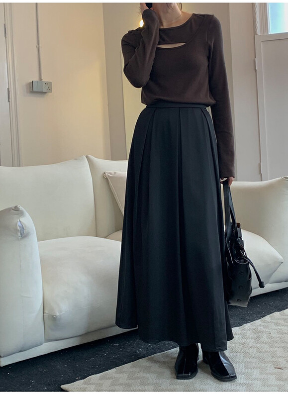 Original price 122.82! 【THE MIND】High waist fashion all-match pleated skirt YS1-61162# JHY