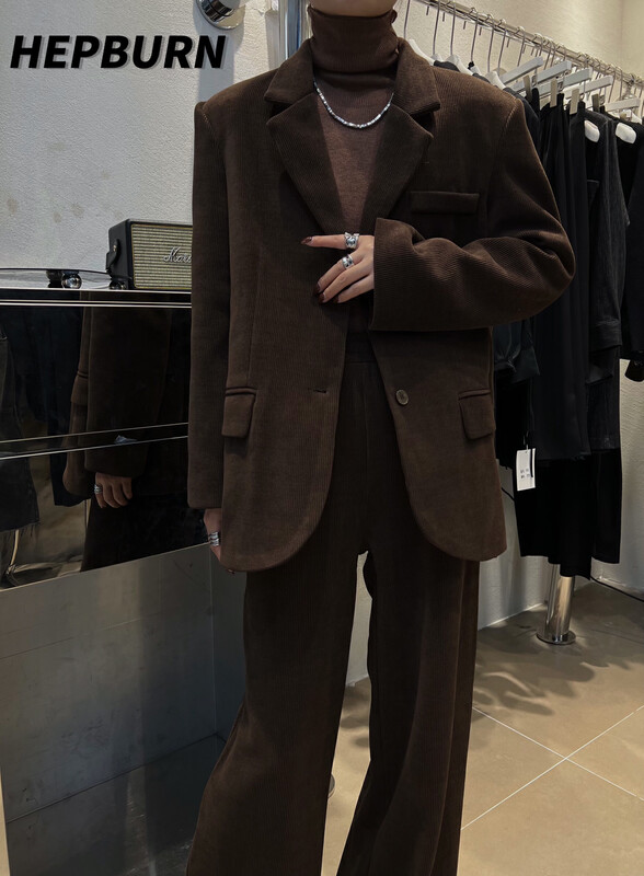【HEPBURN】Advanced Corduroy Suit (Loose and Thin) 5182# FHX
