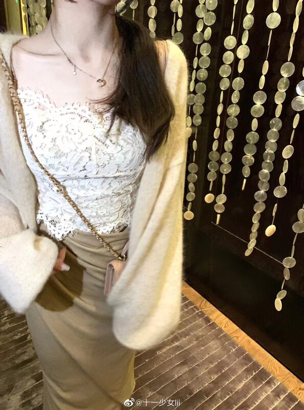 New autumn and winter! [MS STUDIO] French lace vest/sling 88254# PCZ