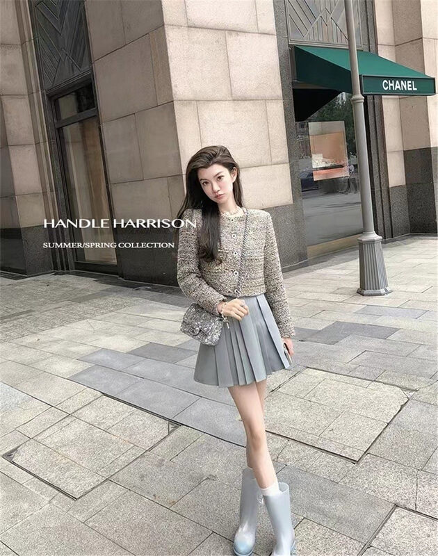 New in autumn! [MS STUDIO] Xiaoxiang style round neck temperament short coat 9419# PCZ
