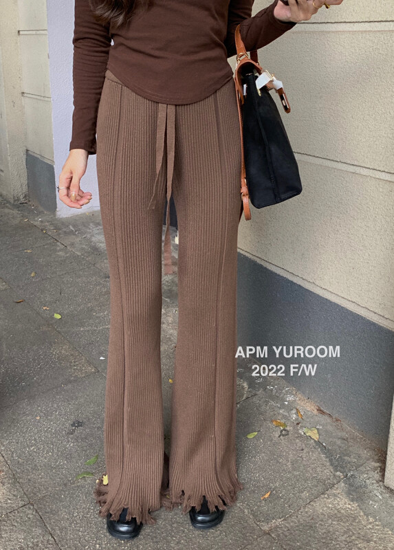 [APM YUROOM] Temperament Versatile High Waist Thin Casual Pants 6110# LSL