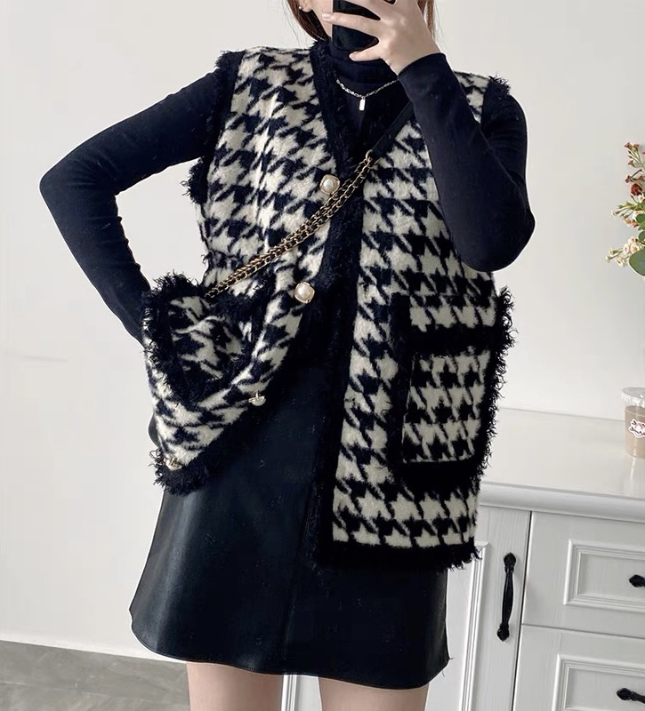 【F·P】Xiaoxiang style knitted vest 183FP# HBX