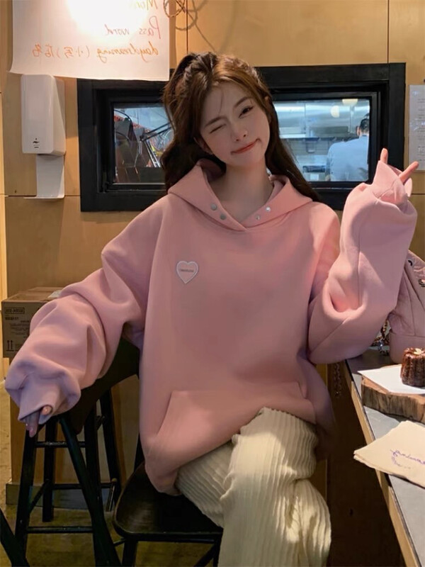 [Blue Show] Loose all-match fleece sweater 06292# LSW