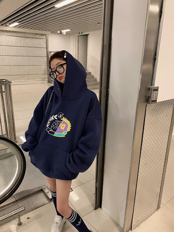 [Blue Show] Printed Versatile Fleece Sweater 6601# LSW