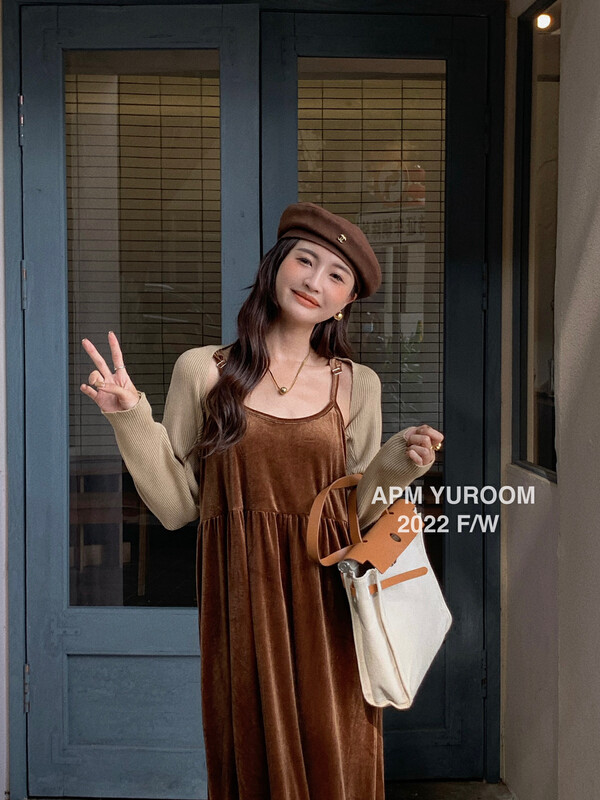 【APM YUROOM】Simple solid color versatile knitted cardigan 9159# LSL
