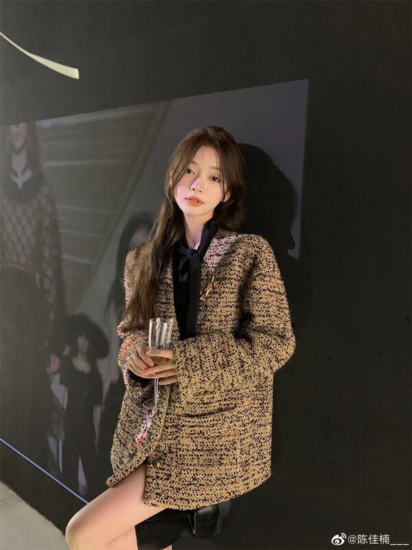 New in winter! [MS STUDIO] Xiaoxiang style casual breasted textured short coat 90241# PCZ
