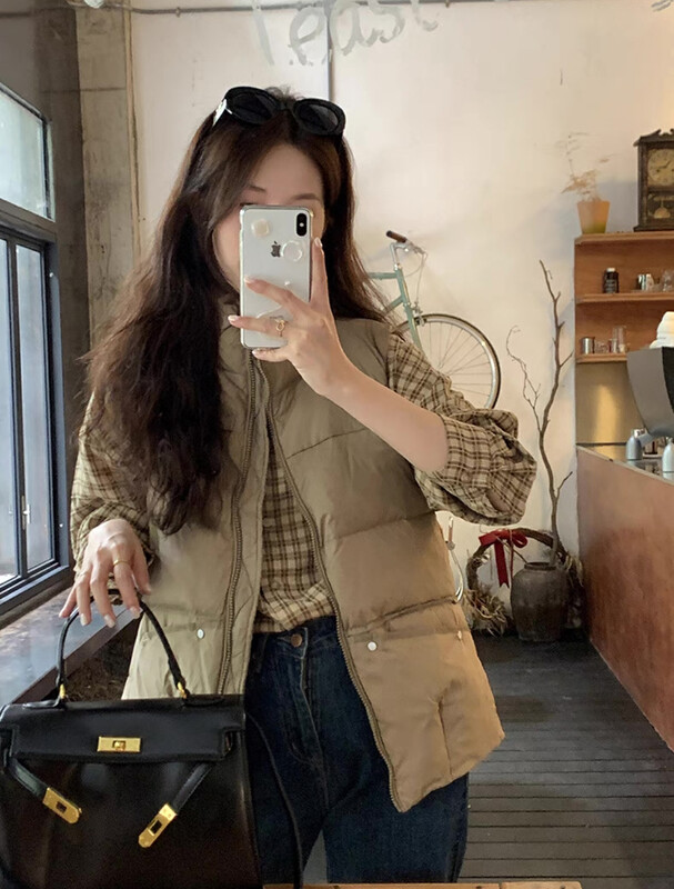 【MK】Simple and versatile vest warm down jacket (including 90% white duck down) yr01# HJY