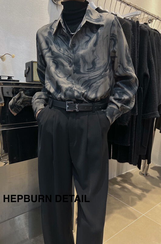 【HEPBURN Hepburn】Advanced Smudge Shirt (Loose and Versatile) 3255# FHX
