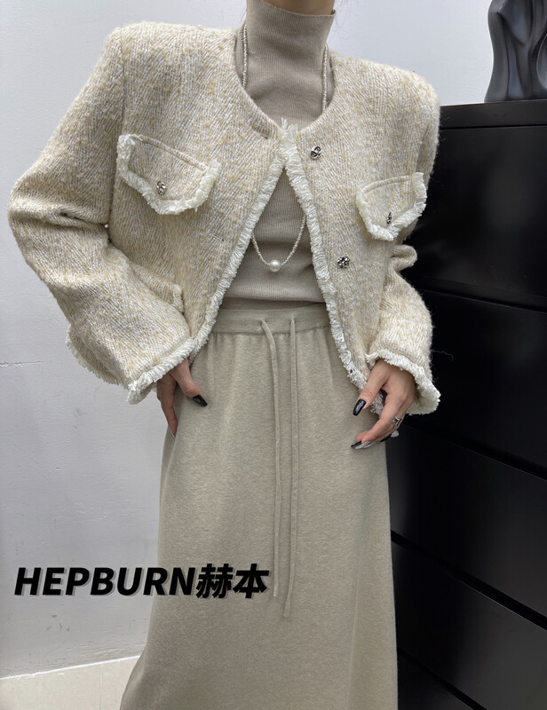【HEPBURN Hepburn】Advanced Small Fragrance Tassel Short Jacket (Loose Jacket) 5172# FHX