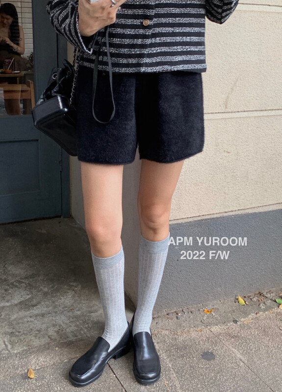 【APM YUROOM】Solid Color Korean High Waist Casual Shorts 6108# LSL