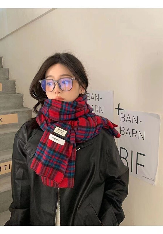 [WANG] Korean check pattern versatile scarf YS1-889 # ZXL