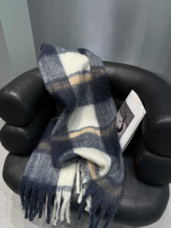 [BOBO1972] Versatile high-quality checked scarves and scarves are only sold 0789