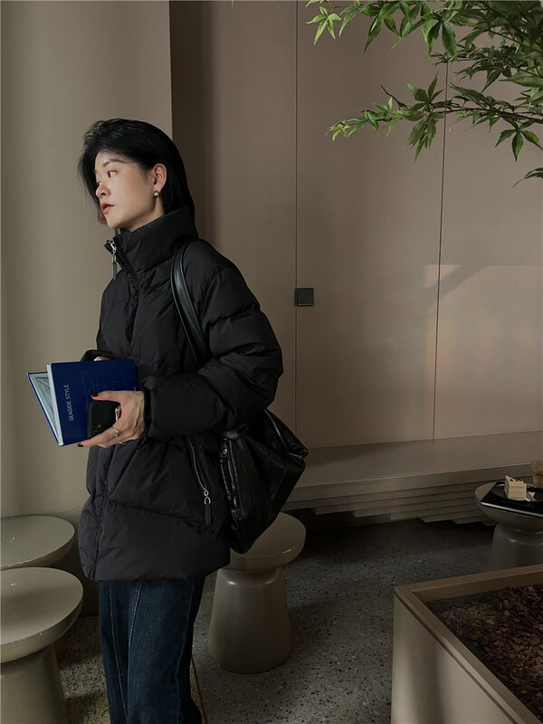 【SOUL】Casual Zipper Solid Color Warm Down Jacket (90% White Duck Down) 2840# CLS