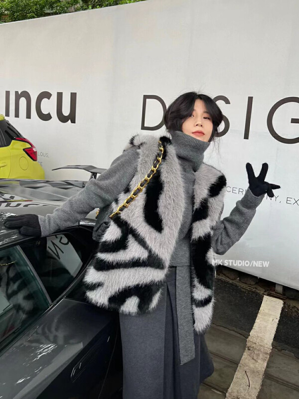 【MK】 Zebra quilted wool vest YS1-3672# HJY