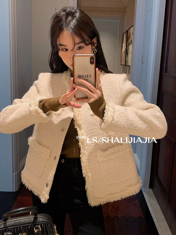 【LS】French Chic Ladies Small Fragrance Short Coat 60209
