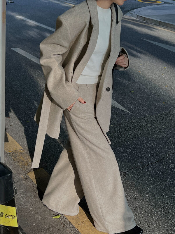 【SOUL】Simple and fashionable all-match suit (with belt) 2873# CLS