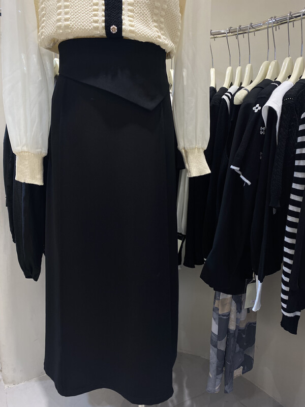 【O MI】All-match anti-wrinkle cuff design skirt YS-55716# FHX