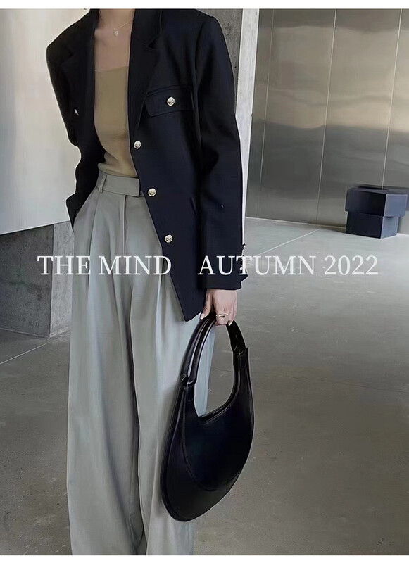 Original price 134.10! 【THE MIND】High waist fashion simple casual pants YS1-61132# JHY