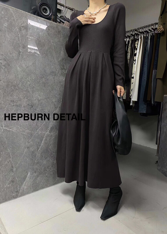 【HEPBURN Hepburn】French Vintage Dress (Slim Fit) A18-1# FHX