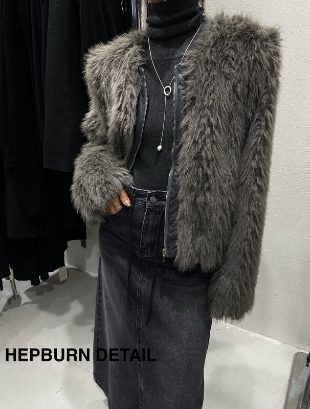 【HEPBURN Hepburn】Advanced fur short coat (loose and versatile) 5273# FHX