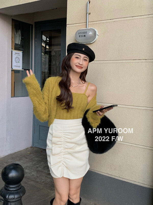 【APM YUROOM】Simple knitted cardigan + versatile vest two-piece suit 6120# LSL