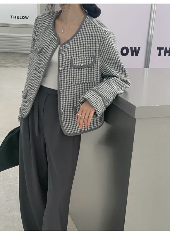 Original price 156.66! [THE MIND] Round neck color-blocking thousand-year-old fashion all-match suit 61051# JHY