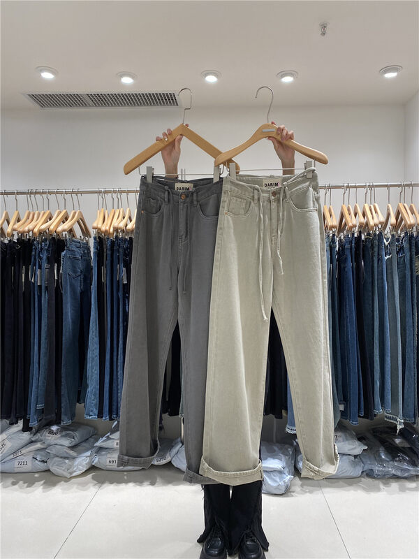 【O NOT 1】Fleece Straight All-match Jeans (with Waistband) R370# LSW
