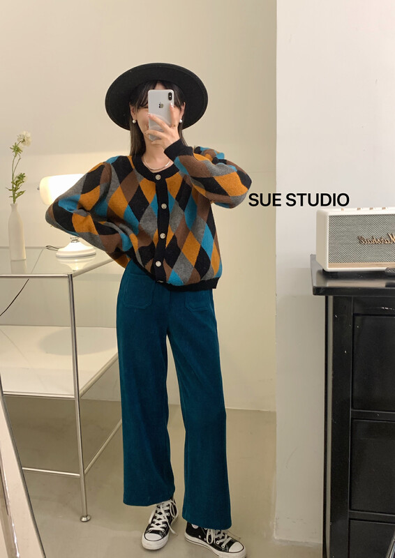 New in winter! [SUE STUDIO] Thickened comfortable and simple all-match casual pants 98076# ZJY
