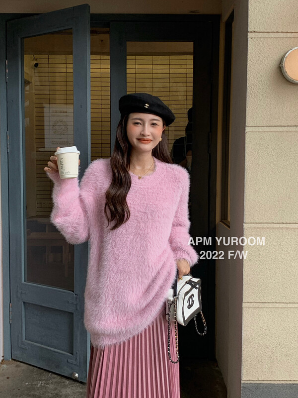 New in winter!【APM YUROOM】Solid color all-match Korean warm sweater 9189# LSL