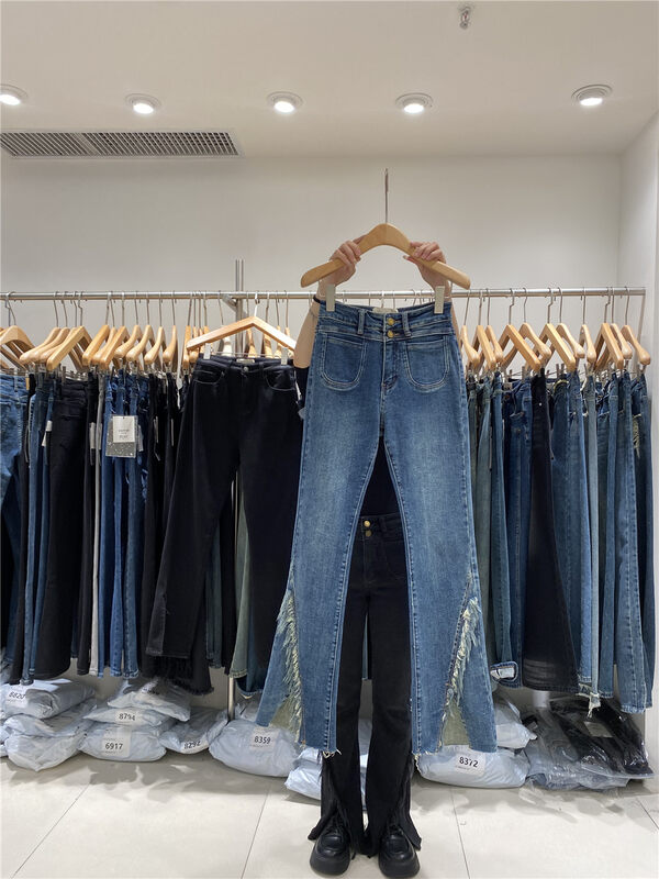 【O NOT 1】Slit Fleece Flared Jeans R451# LSW