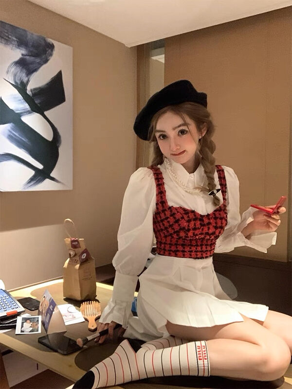 【MS STUDIO】Temperament Short Small Fragrance Vest/Sling 98763# PCZ
