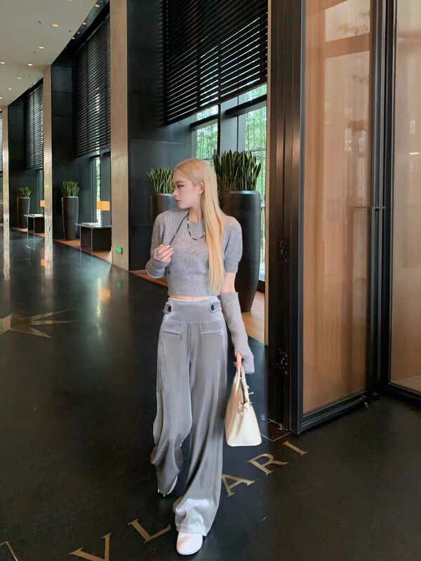 【MS STUDIO】Velvet Straight Casual Pants 98787# PCZ