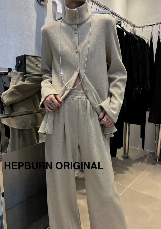 【HEPBURN】Fashionable casual knitted cardigan (slim and generous) 5319# FHX