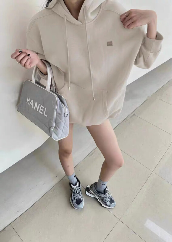 [Blue Show] Small Square Standard Silver Fox Velvet Loose Sweater 6297# LSW