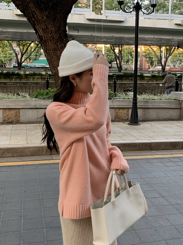 【APM YUROOM】Korean version stand collar thickened warm sweater YS1-A870# LSL