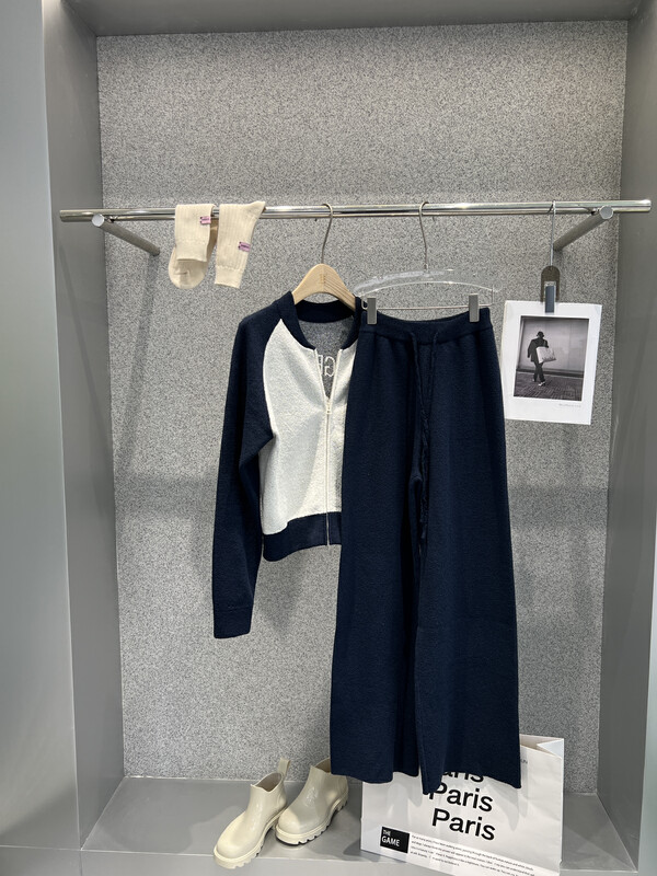 【BOBO1972 】High quality loose high waist knitted trousers casual pants only sell pants 221021