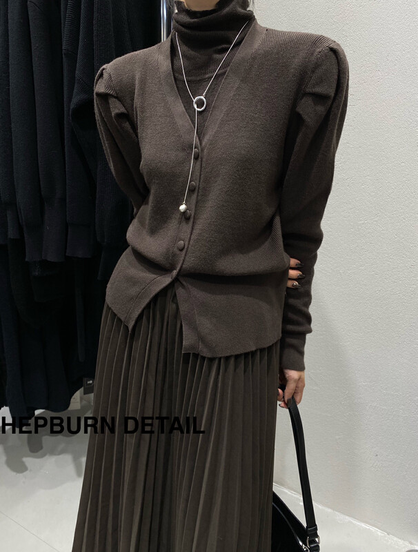 [HEPBURN Hepburn] temperament all-match knitted cardigan (slim) 8083# FHX