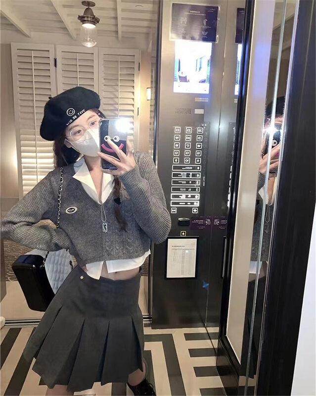 New autumn and winter! [MS STUDIO] casual design fake two warm sweaters (with detachable collar) 88279# PCZ