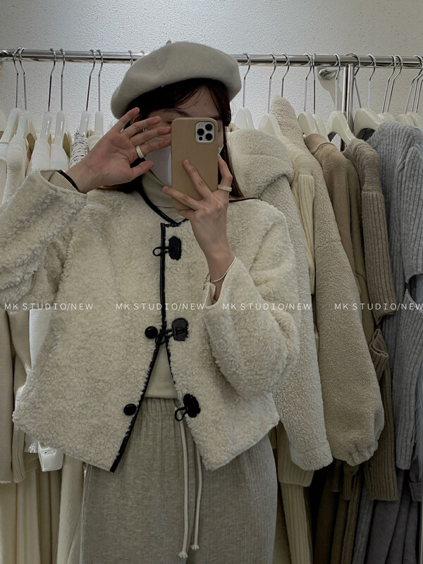 【MK】Long-sleeved Korean version all-match short jacket 3663# HJY