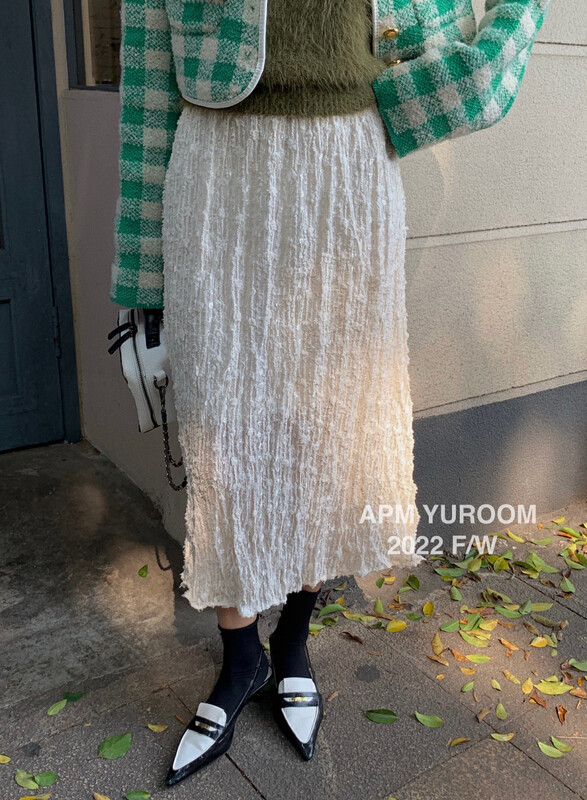 New in winter! [APM YUROOM] Temperament and versatile high waist three-dimensional skirt 9113# LSL