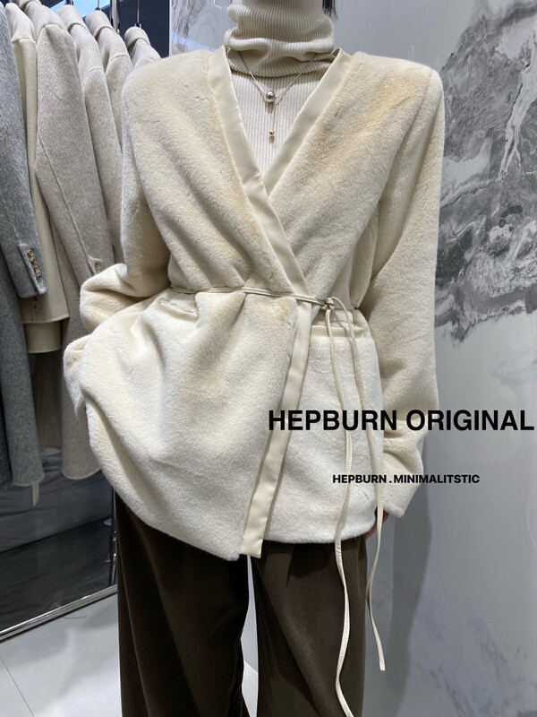 【HEPBURN Hepburn】Premium Casual Wool Jacket (with Waist Cord) (Comfortable and Warm) YS1-3181# FHX