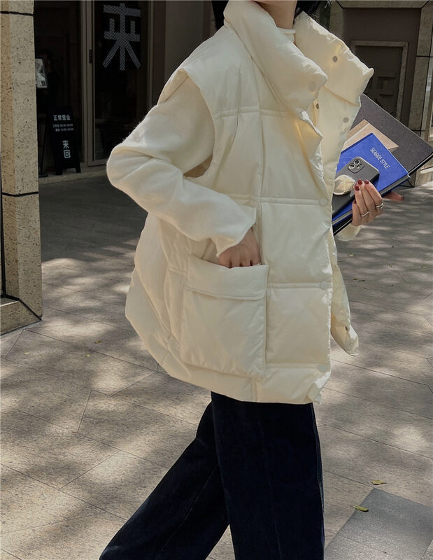 【SOUL】Casual Simple Large Pocket Down Vest (90% White Duck Down) 2836# CLS