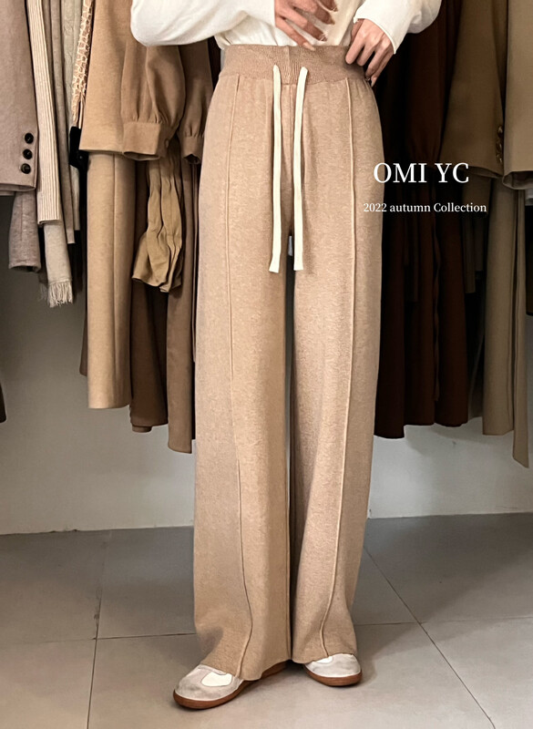 [O MI] Elastic waist wide leg loose and thick casual pants YS1-8226# FHX