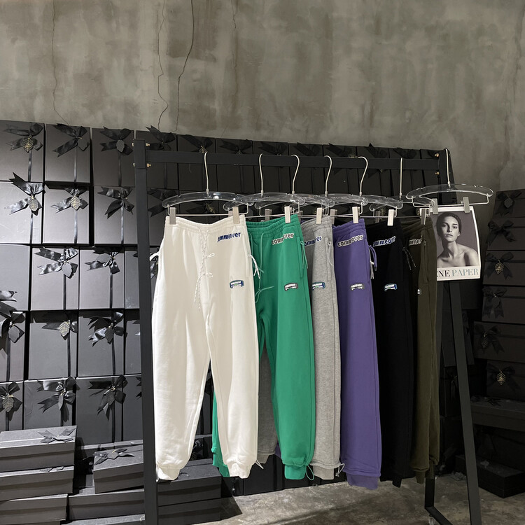 Original price 99.26! Welfare model [BOBO1972] fleece embroidered sweater pants casual pants 215168-A# CJJ