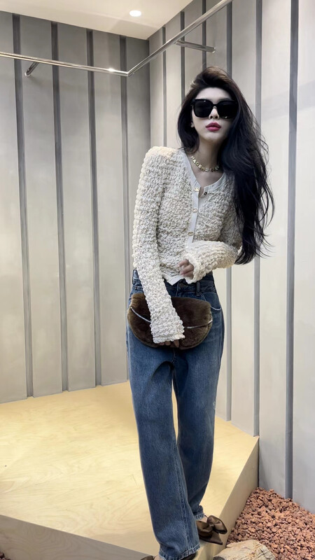 [BOBO1972] Temperament Xiaoxiang cardigan Western-style jacket small shirt high-elasticity only sells tops 221339
