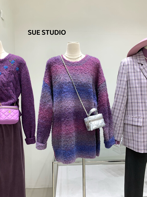 New in autumn! [SUE STUDIO] Rendering Particle Loose Warm Sweater (Without Pocket) 8969# ZJY