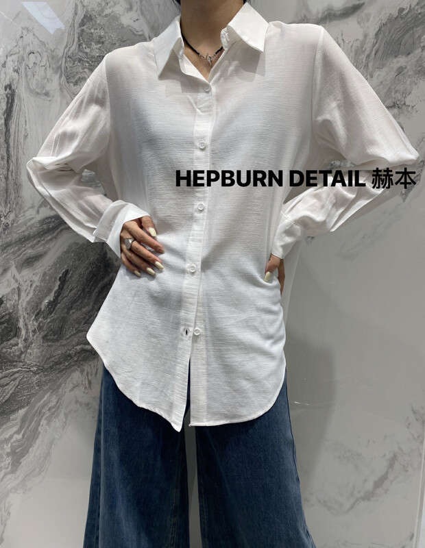 【HEPBURN Hepburn】Classic Tencel Versatile Shirt 2619# FHX
