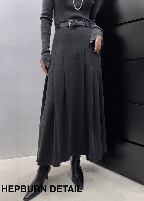 【HEPBURN Hepburn】Senior skirt (with belt) (loose and versatile) 5300# FHX