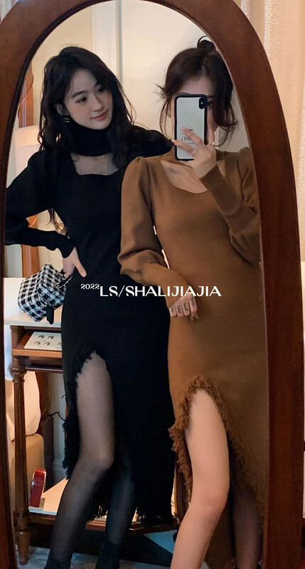 【LS】Pure desire goddess fan split bottoming dress 6303